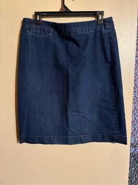 Coldwater Creek Navy Denim Pencil Skirt
